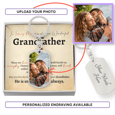 In Memory of Grandfather Morse Code Keychain - Love You This Much